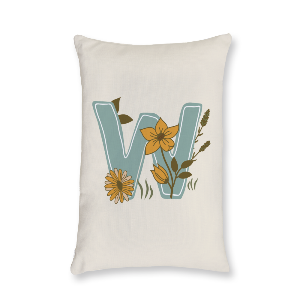 vintage-floral-letter-w-throw-pillow