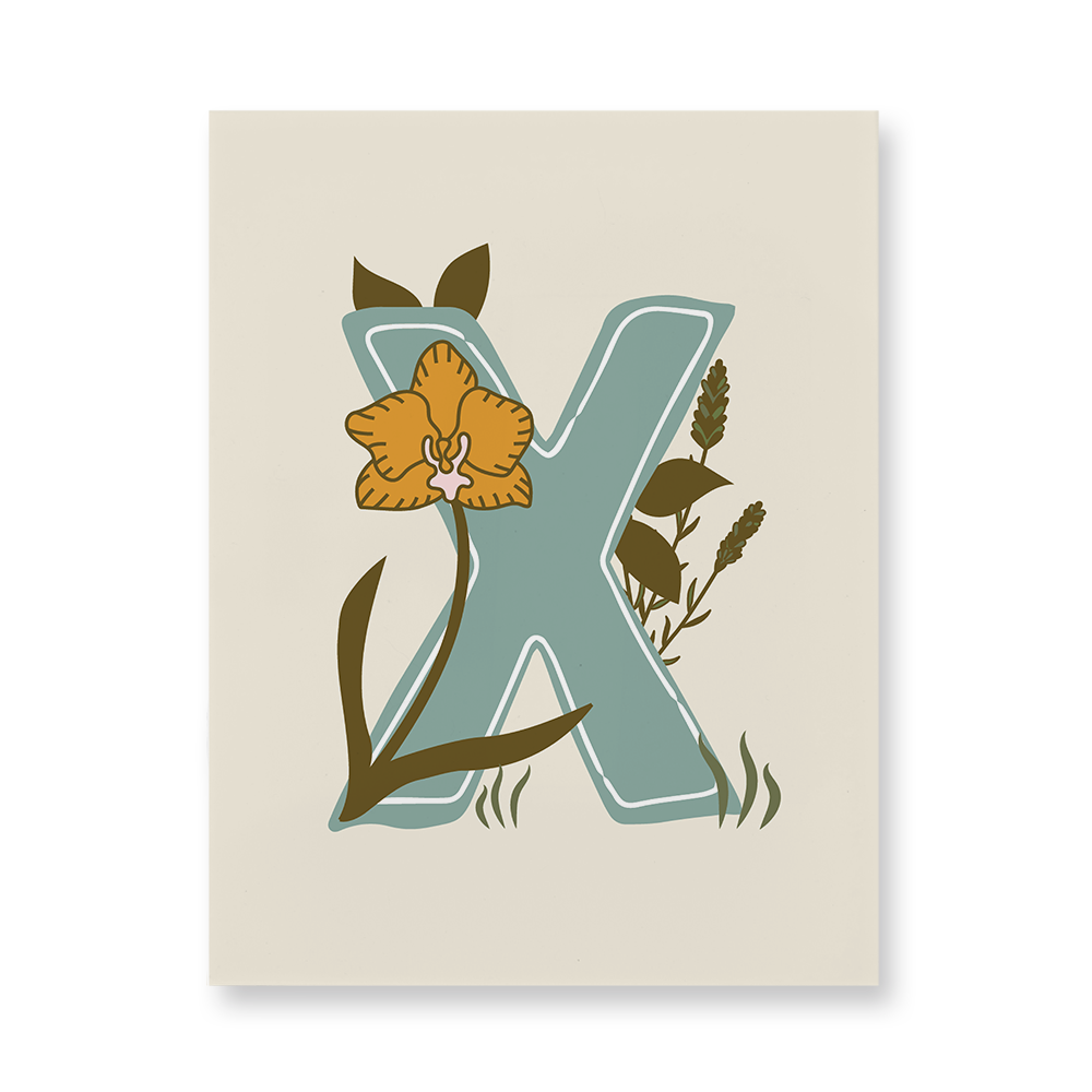 vintage-floral-letter-x-acrylic-wall-art