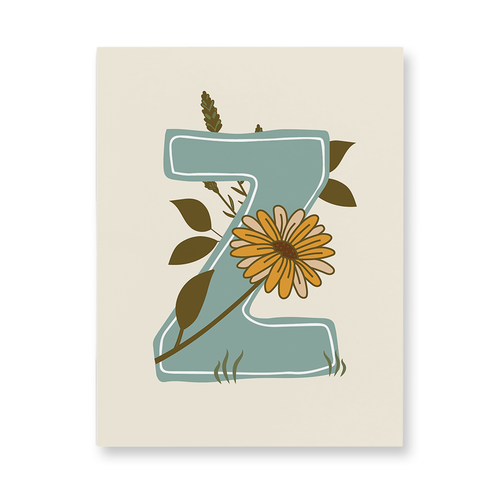 vintage-floral-letter-z-aluminum-wall-art