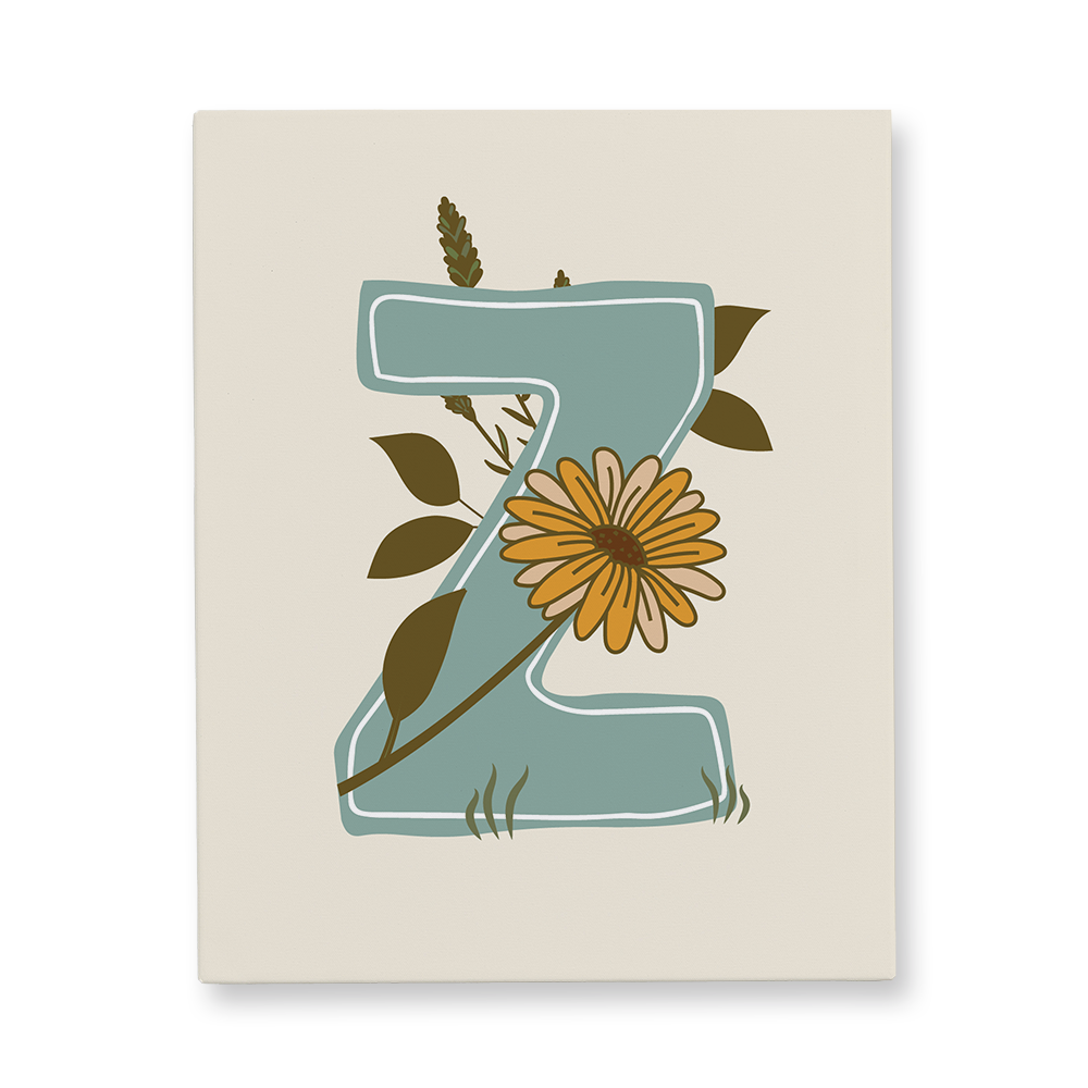 vintage-floral-letter-z-canvas-wall-art