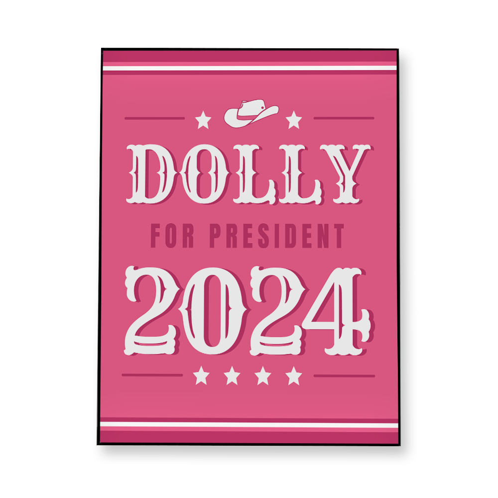 vote-for-dolly-fabric-in-a-frame-wall-art