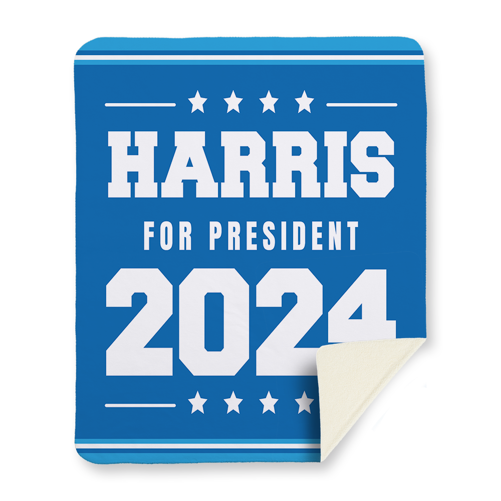 vote-for-harris-blanket-sherpa