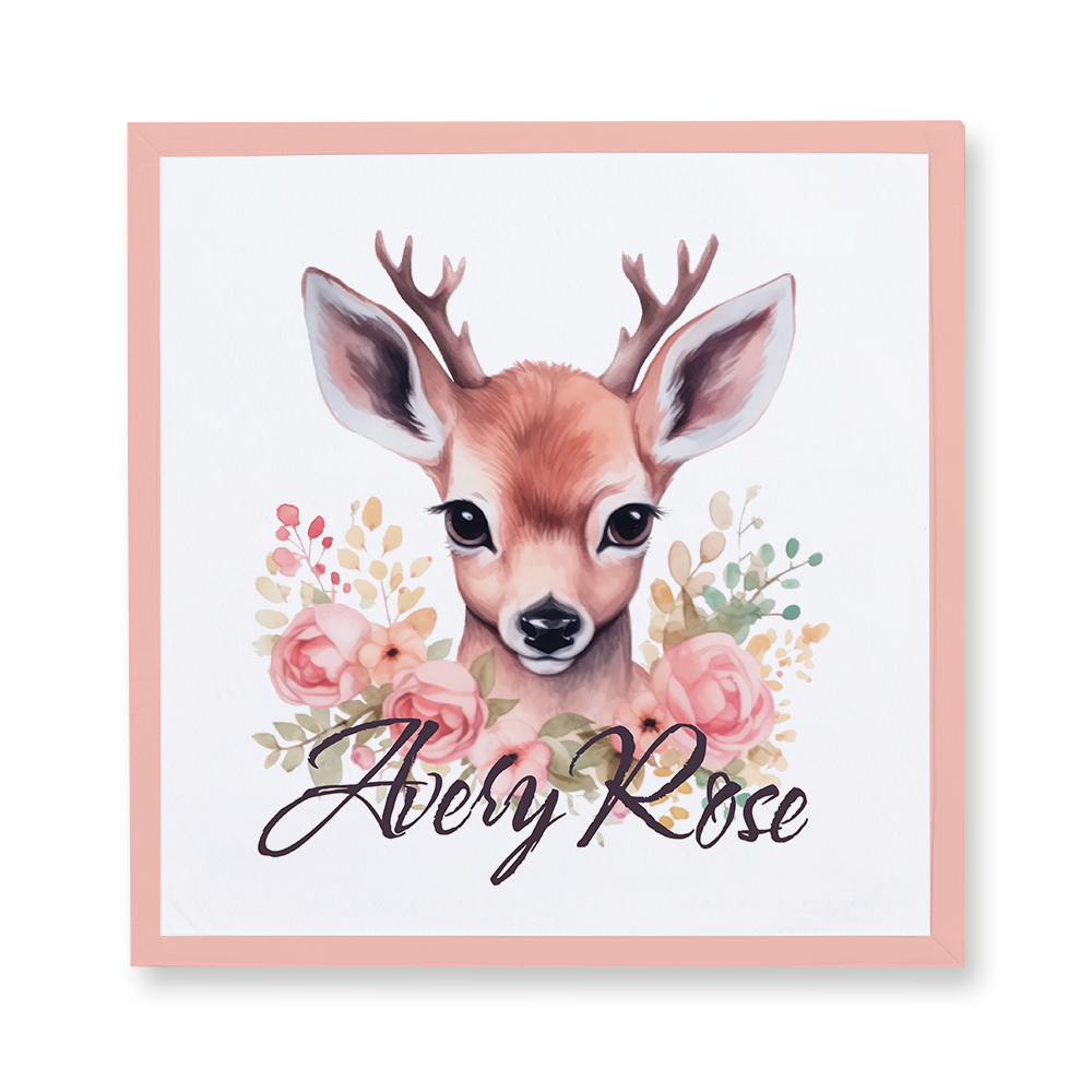 Watercolor Deer Painting Square Camp Flag