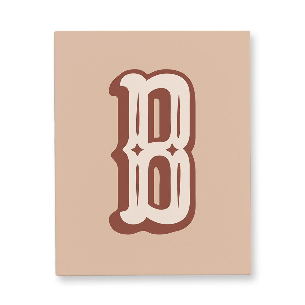 western-style-letter-b-canvas-wall-art