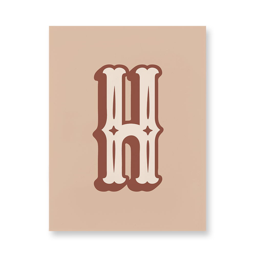 western-style-letter-h-acrylic-wall-art