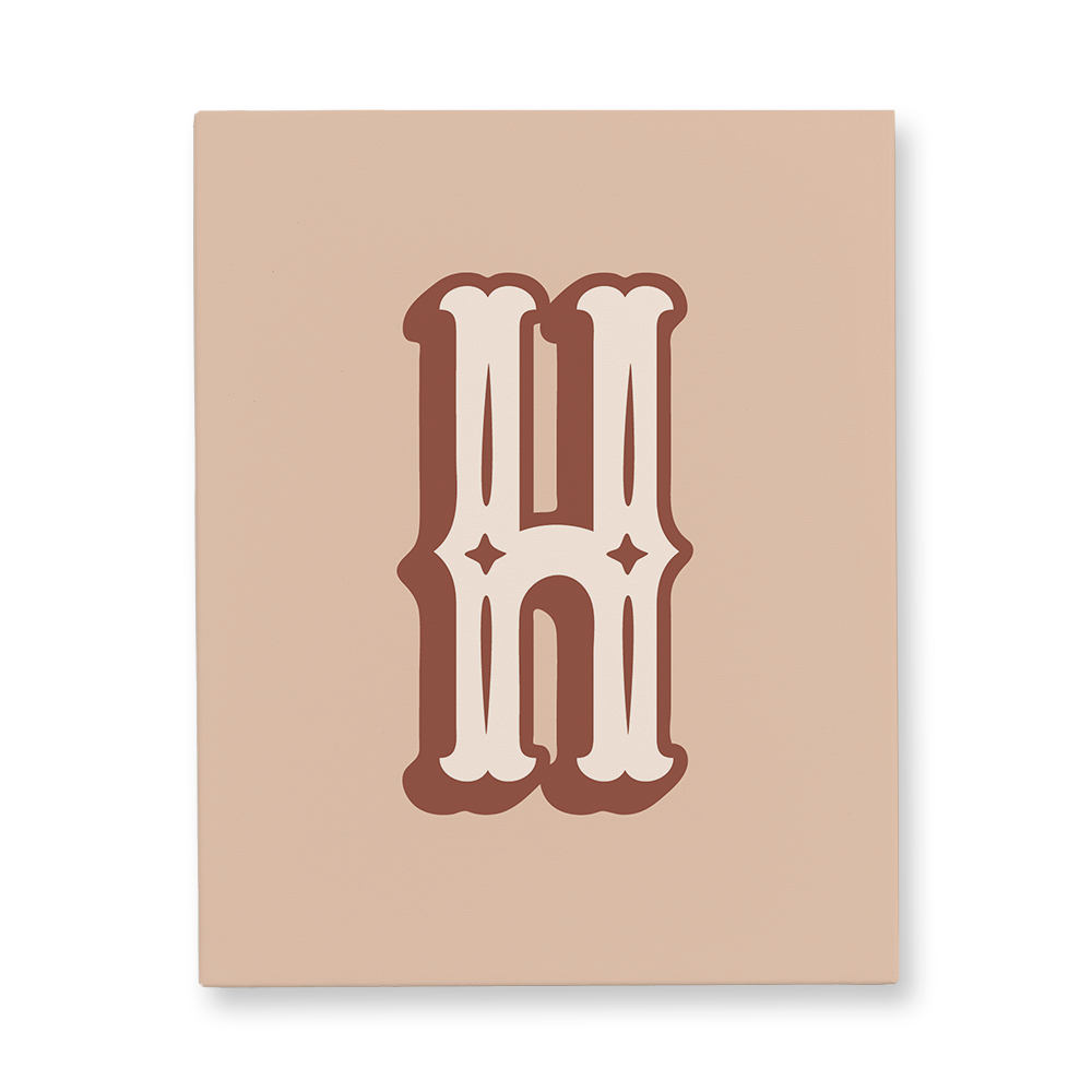 western-style-letter-h-canvas-wall-art