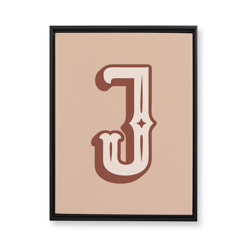 western-style-letter-j-floating-canvas-wall-art