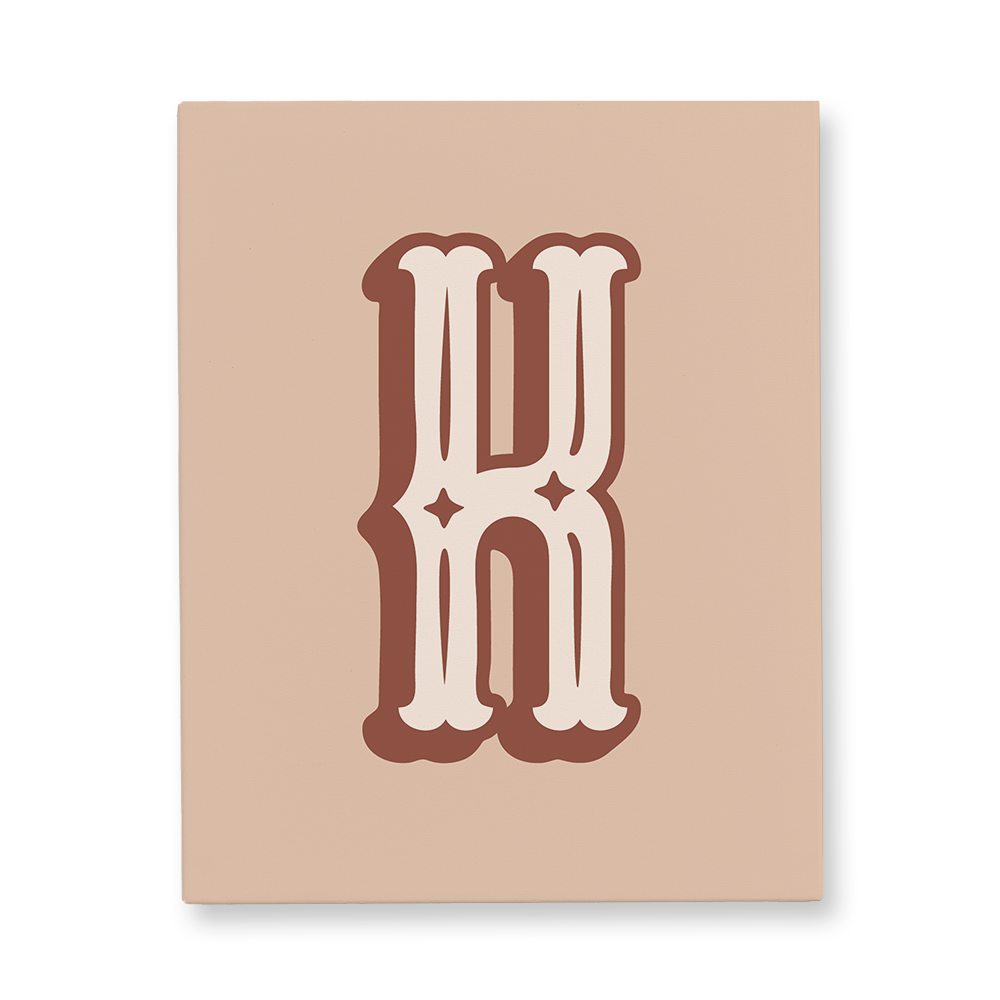 western-style-letter-k-canvas-wall-art