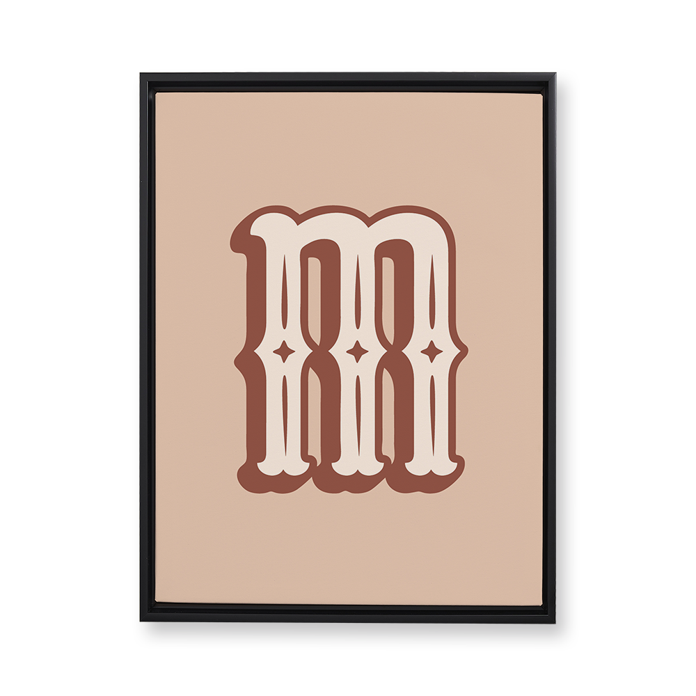 western-style-letter-m-floating-canvas-wall-art