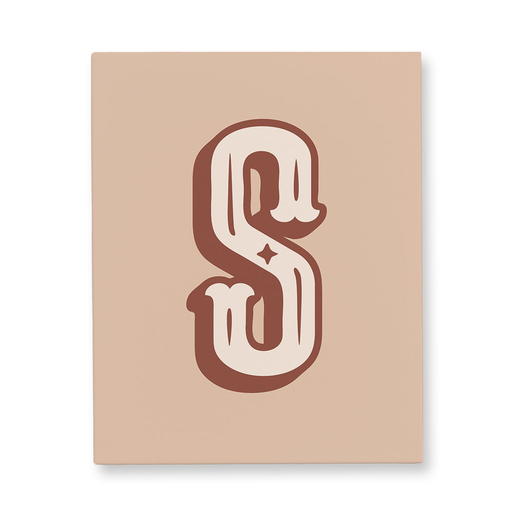 western-style-letter-s-canvas-wall-art