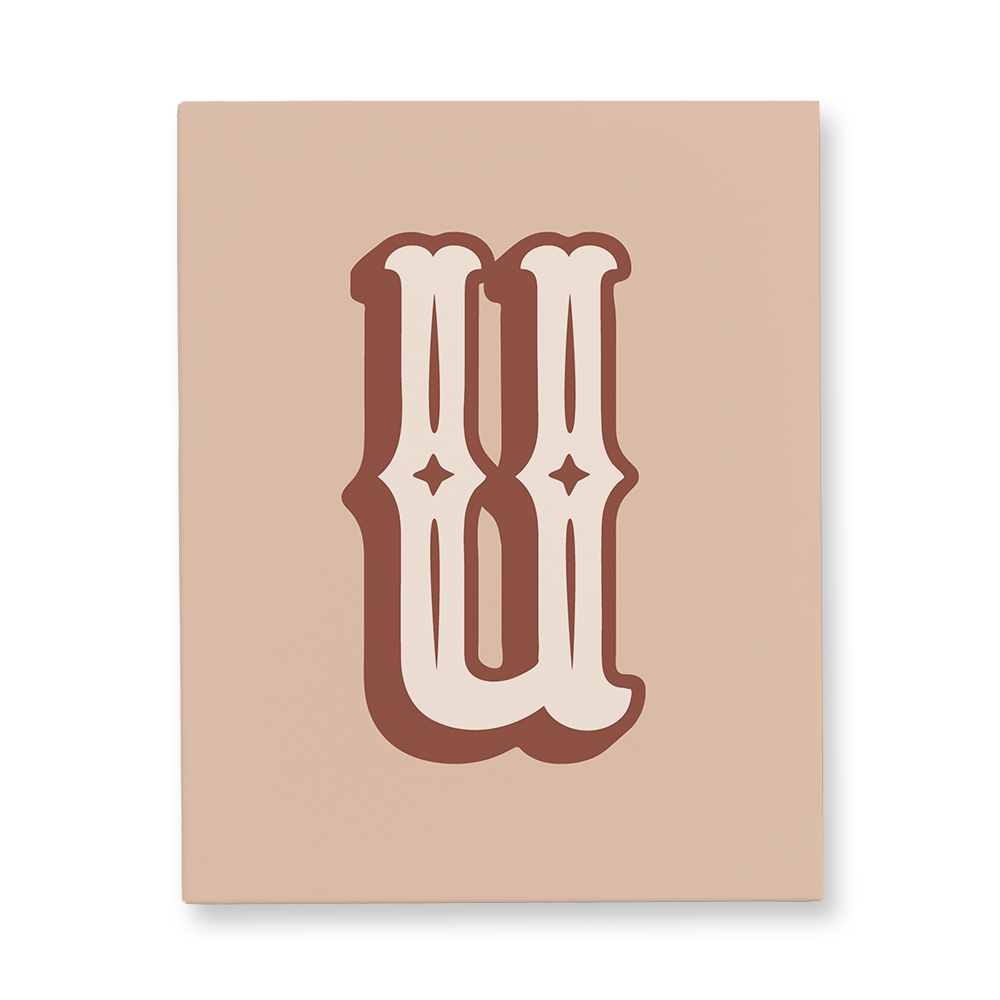 western-style-letter-u-canvas-wall-art