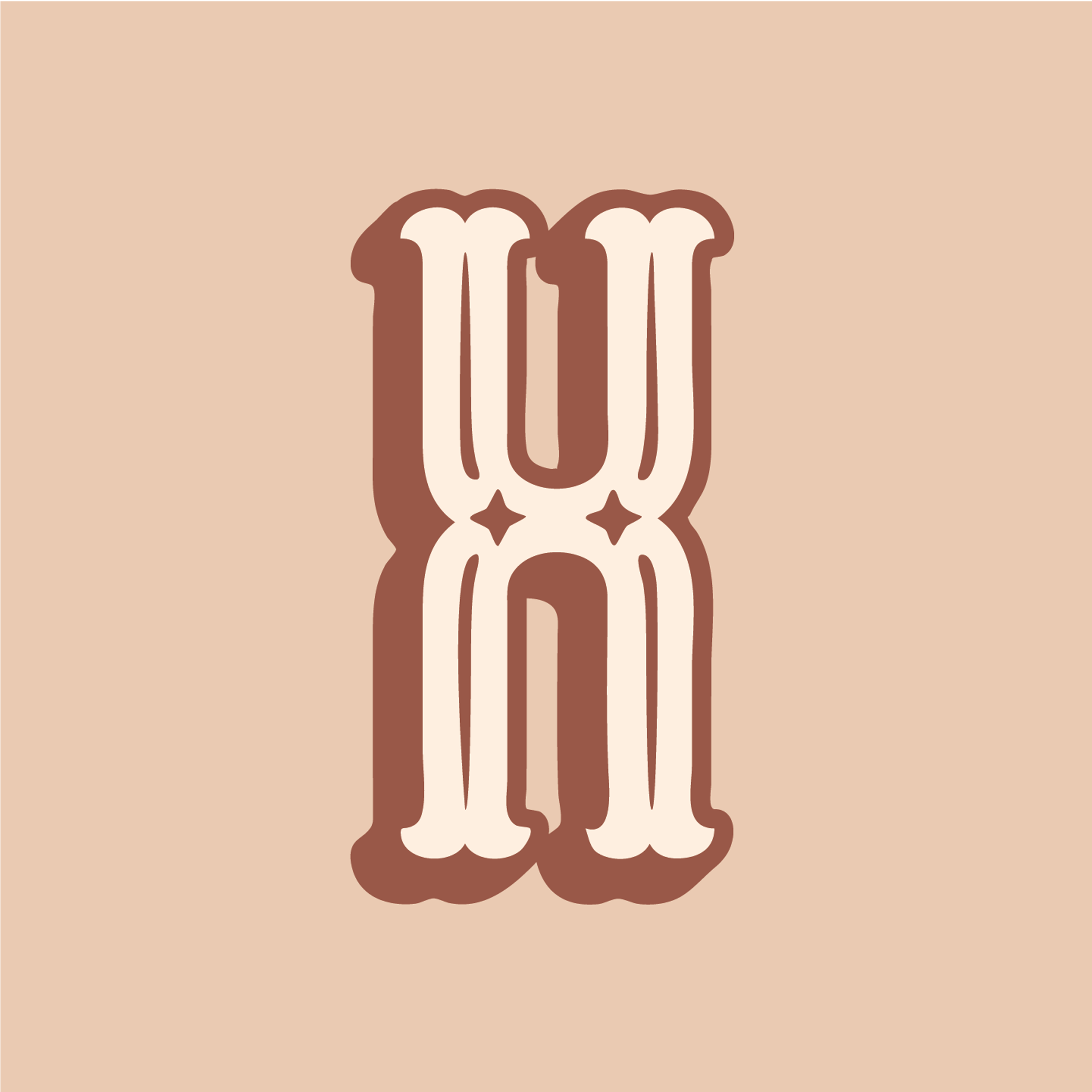 western-style-letter-x-design-theme