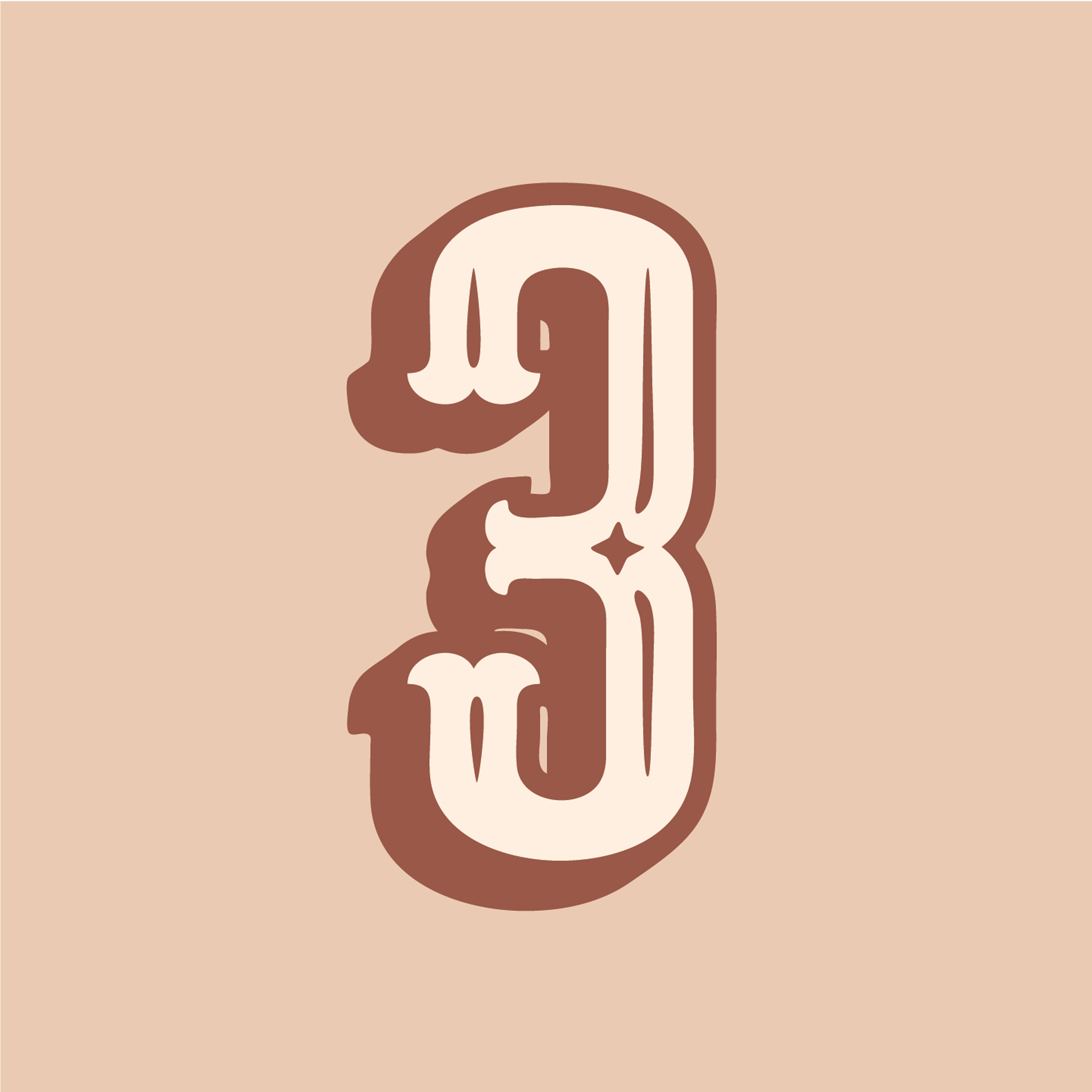 western-style-number-3-design-theme