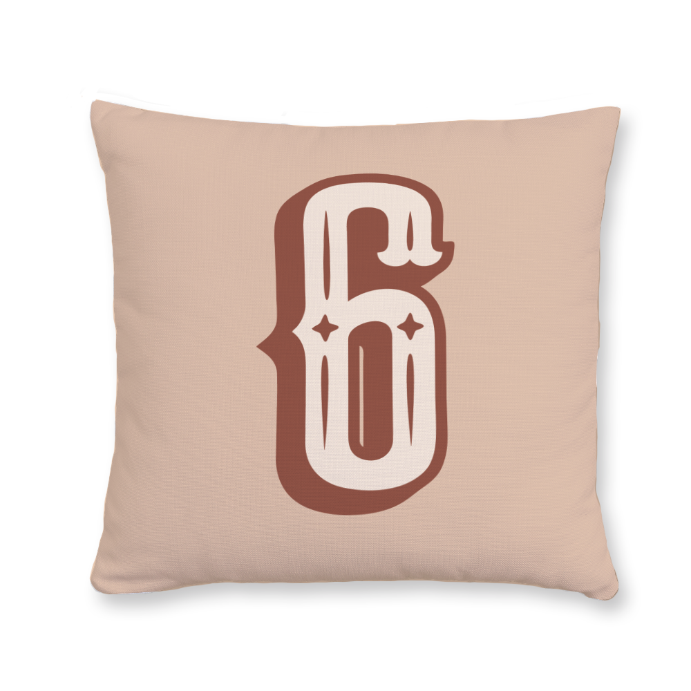 western-style-number-6-throw-pillow