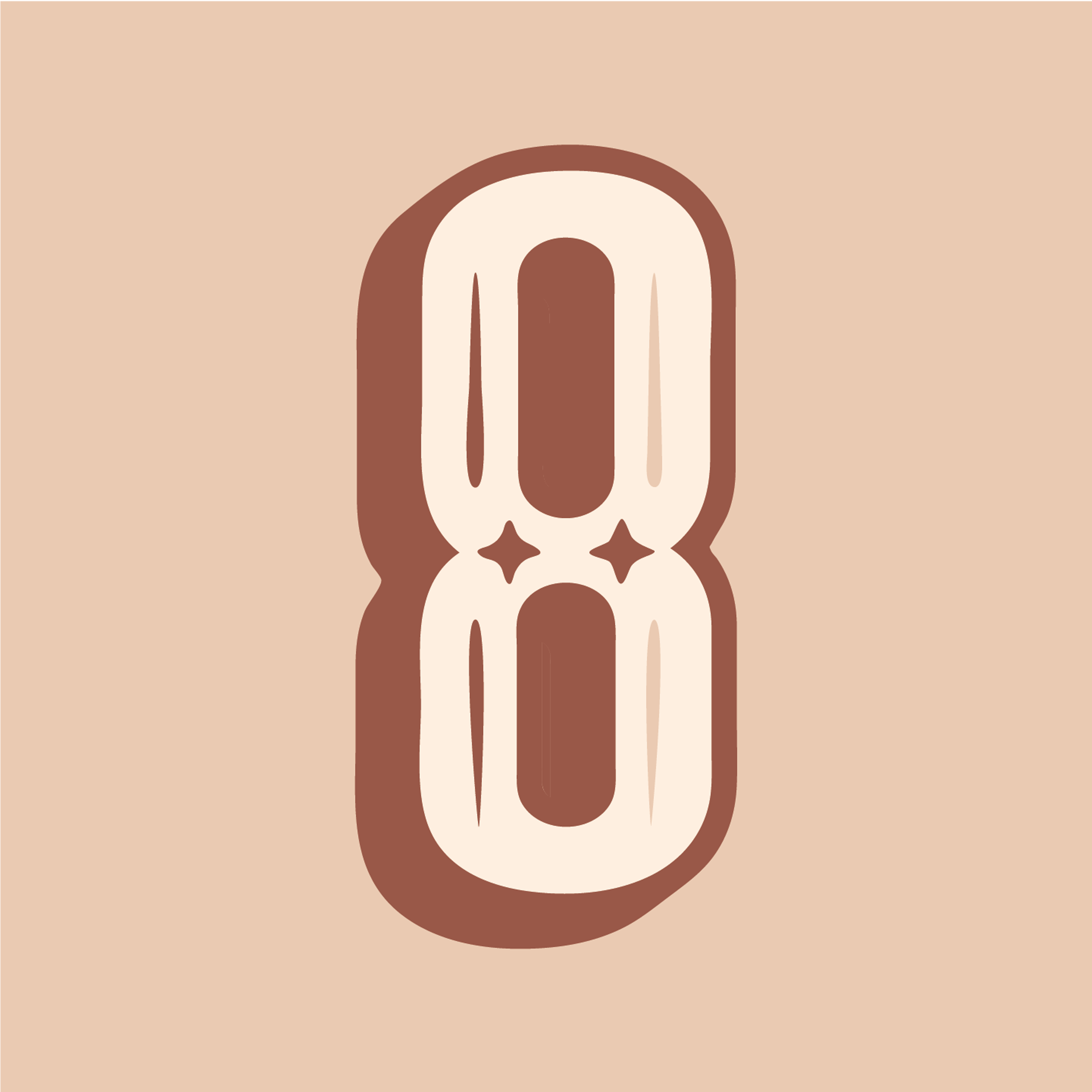 western-style-number-8-design-theme